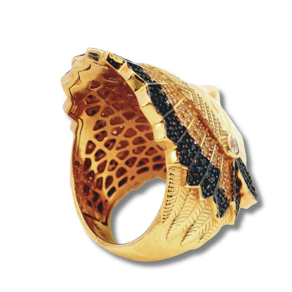 Bague indienne en or jaune 14 carats