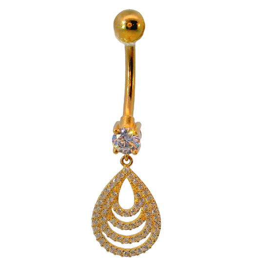 Nombril en or jaune 14 carats