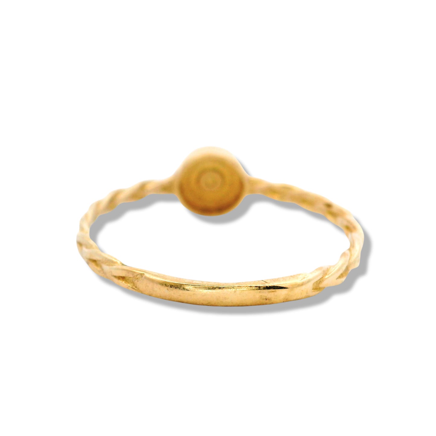 Bague empilable « Mal de Ojo » en or jaune 10 carats