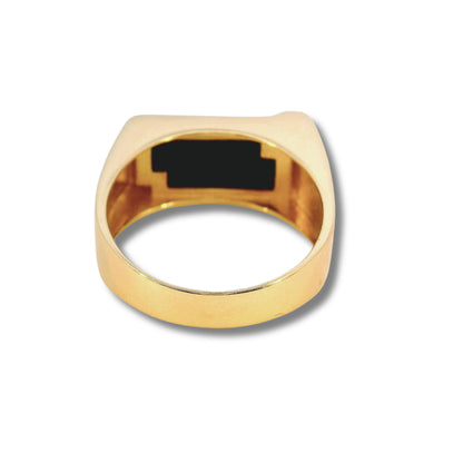 14K Yellow Gold Ring with Black Onyx