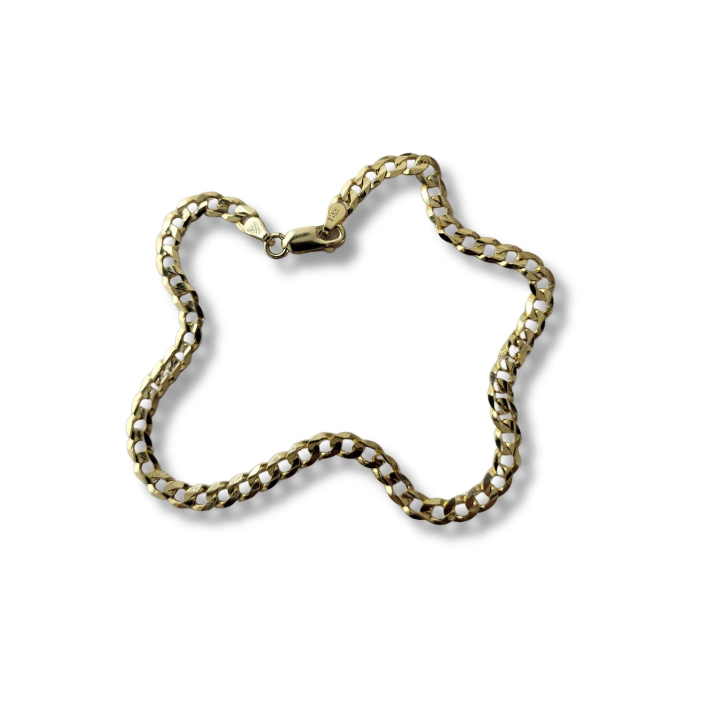 Bracelet de cheville gourmette en or jaune 14 carats