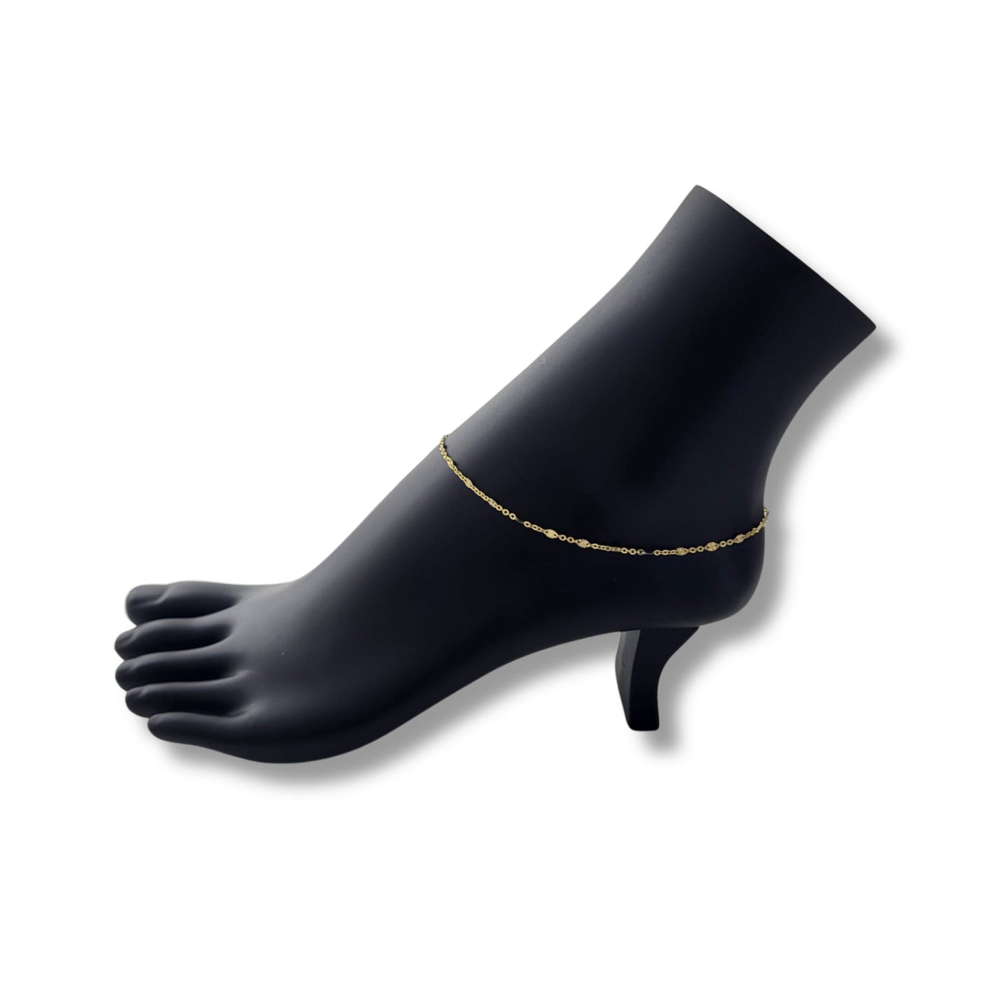 10K Yellow Gold Fashion Anklet