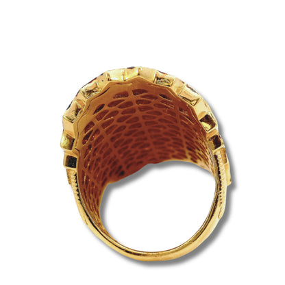 Bague indienne en or jaune 14 carats