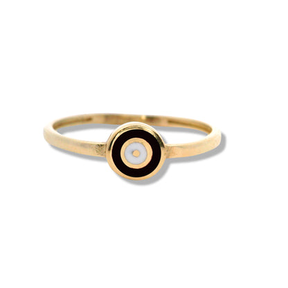 Anillo apilable "Mal de Ojo" de oro amarillo de 10 quilates