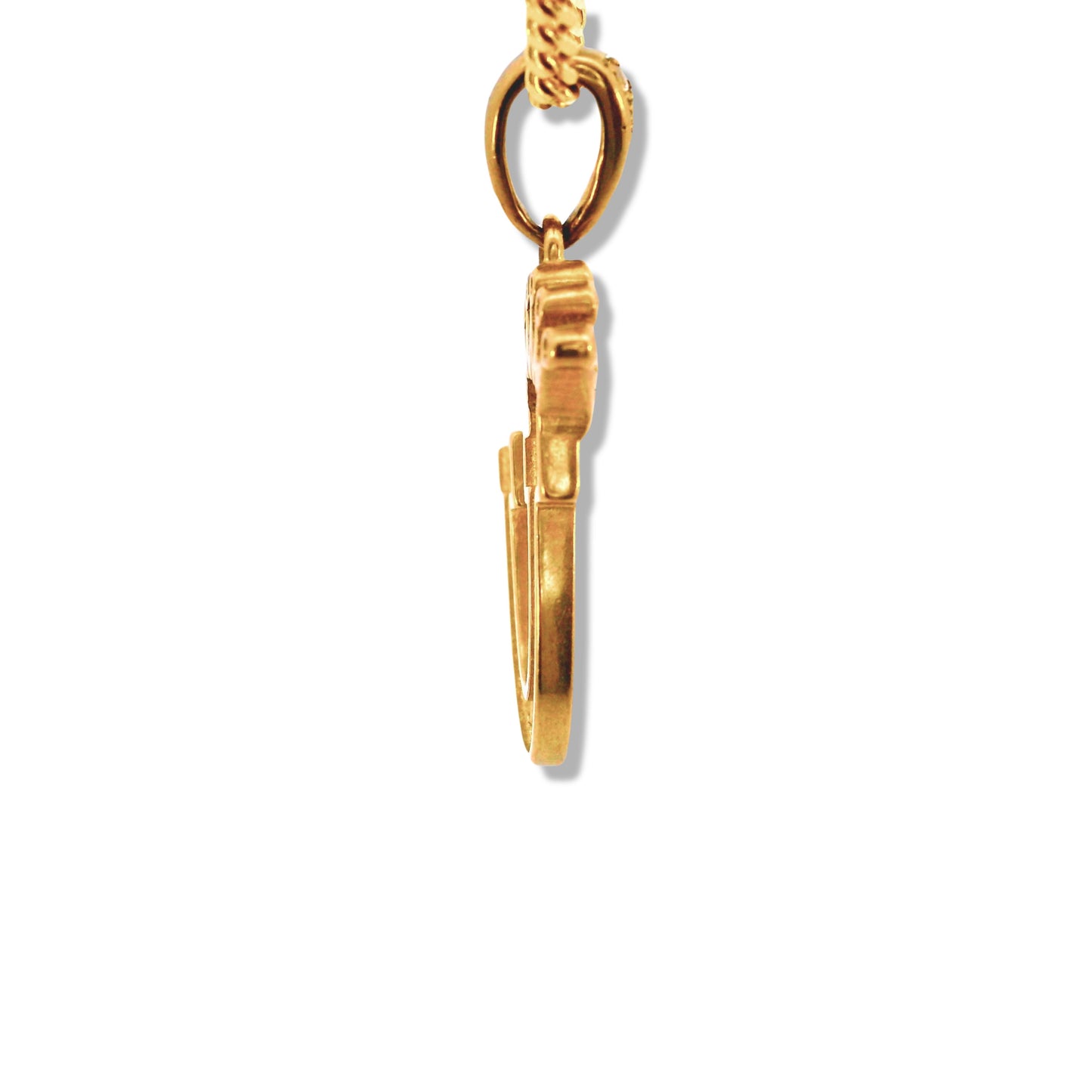 Pendentif lettre en or jaune 10 carats