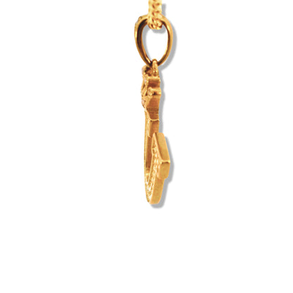 Pendentif lettre en or jaune 10 carats