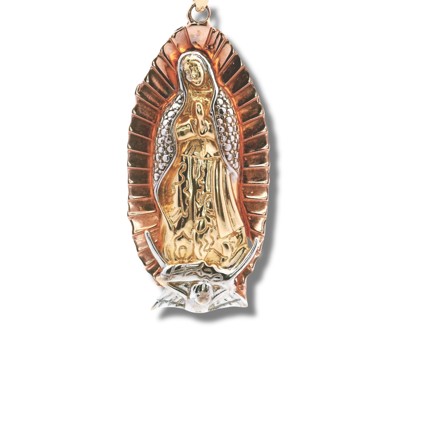 14K Gold "Nuestra Señora de Guadalupe" Pendant