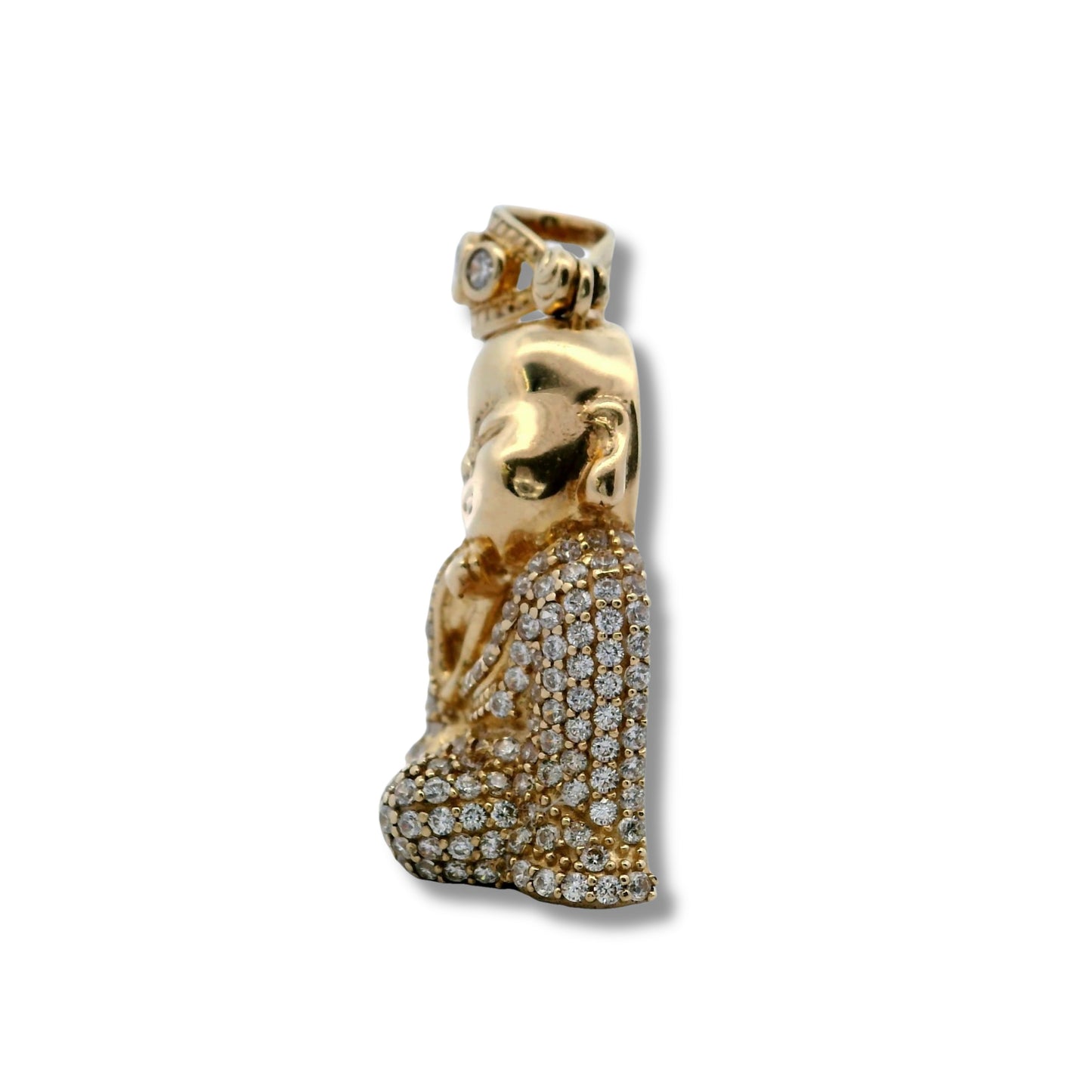 Pendentif Bouddha assis en or jaune 10 carats