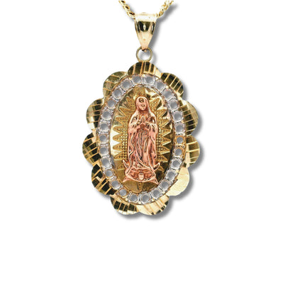 Colgante Virgen de Guadalupe en Oro Amarillo de 14K