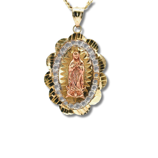 14K Yellow Gold "Virgin de Guadalupe" Pendant