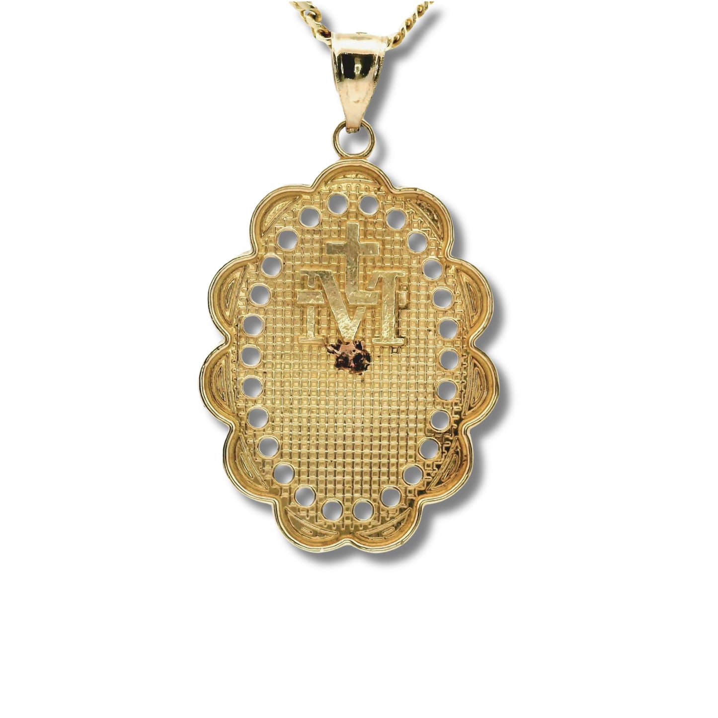 Colgante Virgen de Guadalupe en Oro Amarillo de 14K