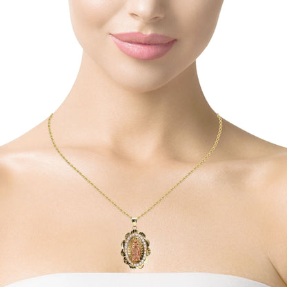 Colgante Virgen de Guadalupe en Oro Amarillo de 14K