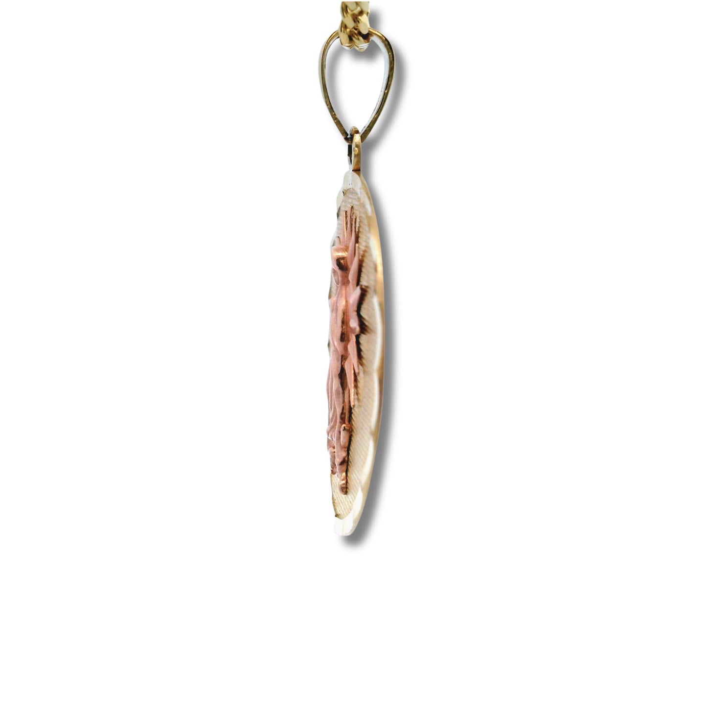 14K Yellow and Rose Gold "Nuestra Señora de Guadalupe" Pendant