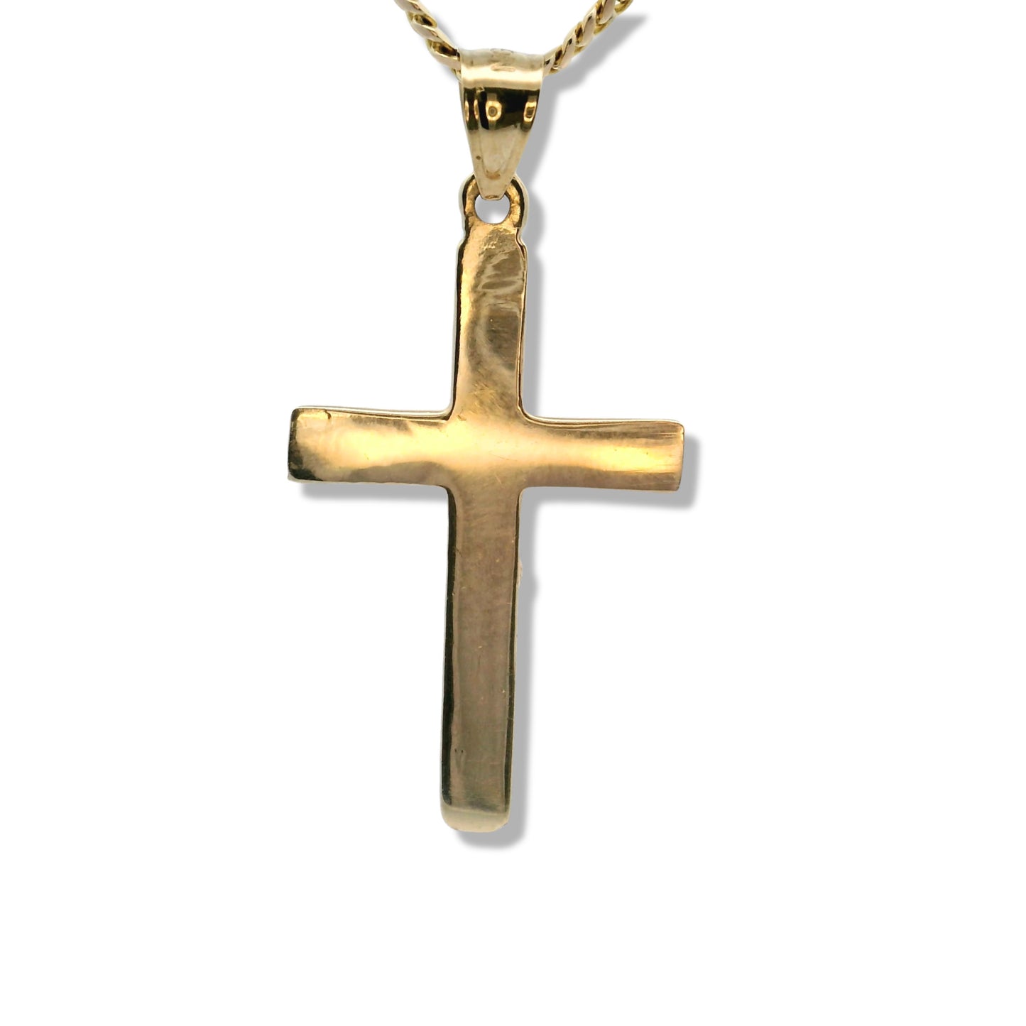 Breloque en forme de croix crucifix pour bébé en or jaune 10 carats