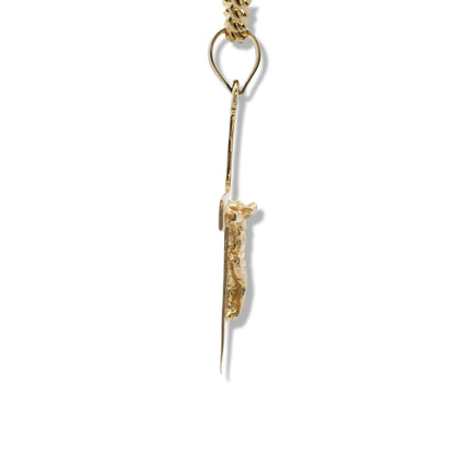 Breloque en forme de croix crucifix pour bébé en or jaune 10 carats