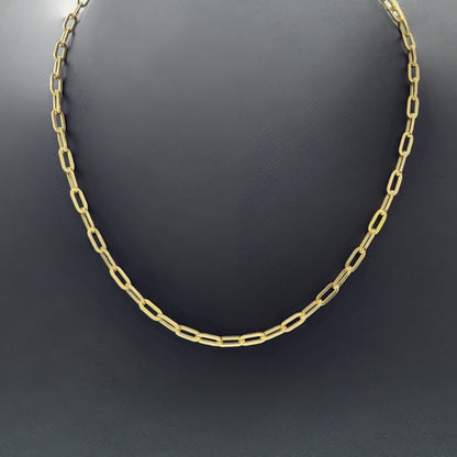 14K Yellow Gold 18" Paperclip Chain