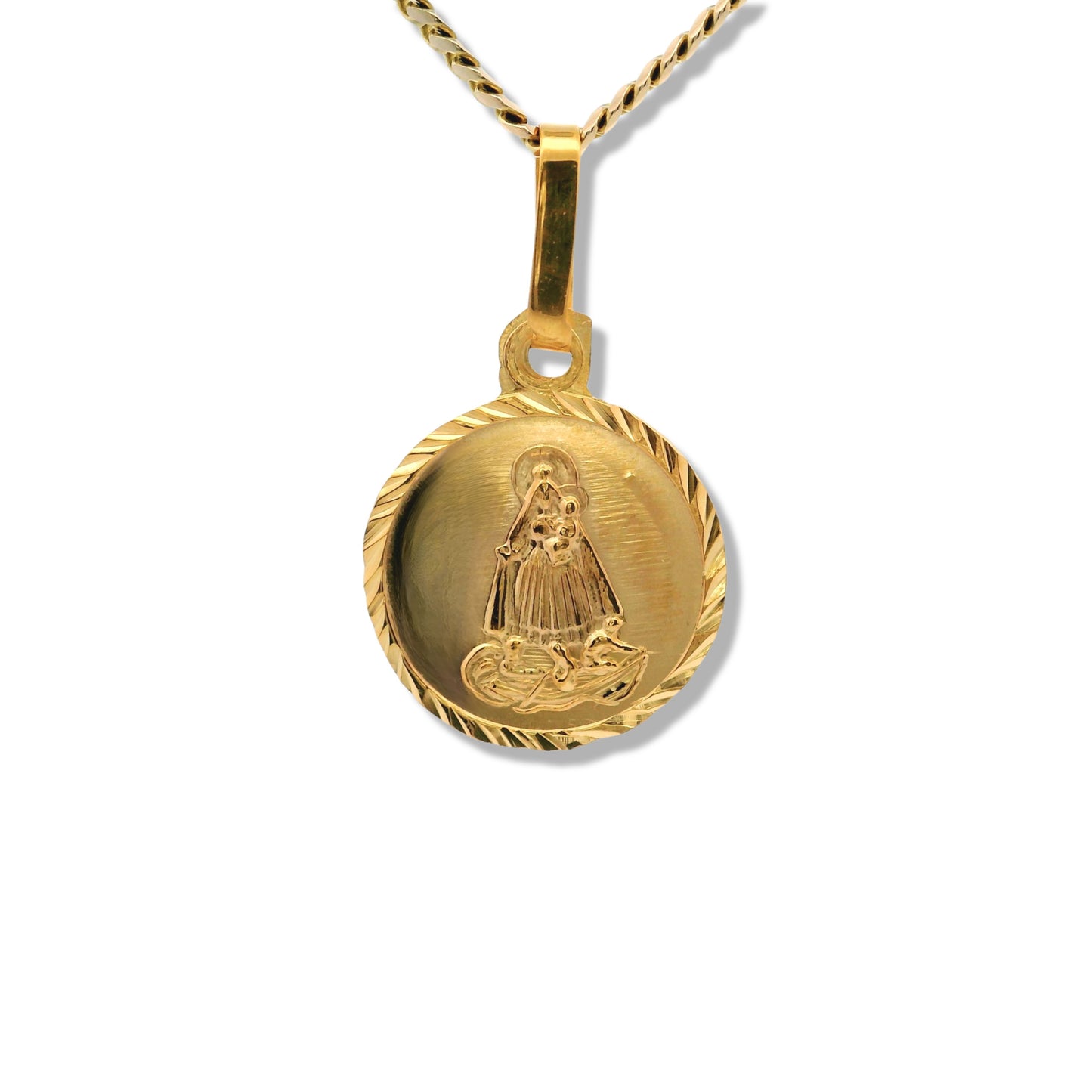 Pendentif "Vierge de La Caridad" en or jaune 14 carats