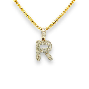 10K Gold and Diamonds Letters Pendant