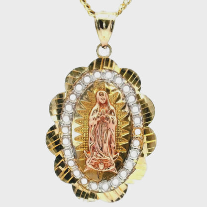 Colgante Virgen de Guadalupe en Oro Amarillo de 14K