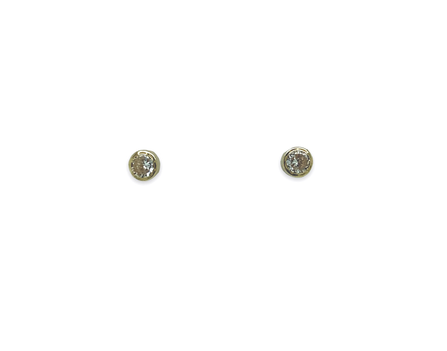 14K Yellow Gold Micro Stud Earrings