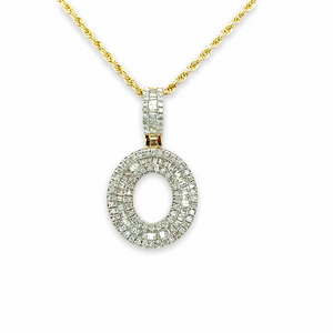10K Gold and Diamonds Letters Pendant