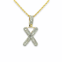 Load image into Gallery viewer, 10K Gold and Diamonds Letters Pendant
